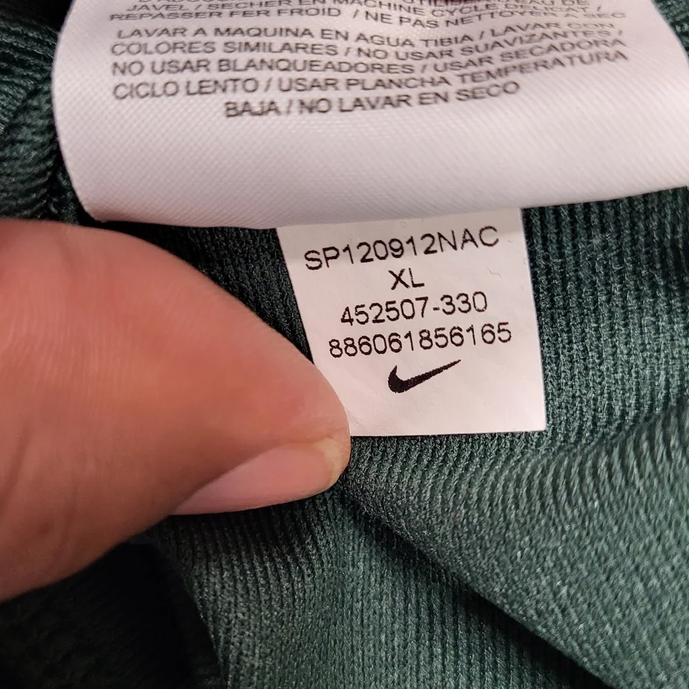 Baylor University Nike DRI-FIT Tour Performance Polo Golf Shirt Size XL Green - Picture 12 of 12